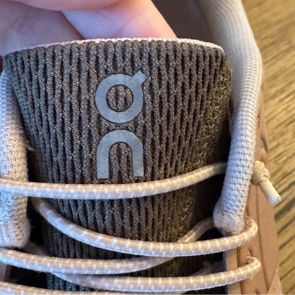 On Cloud Dusty Blush Pink/Rosebrown Camo Running Shoes w/Speed Lacing 8 - Picture 6 of 16